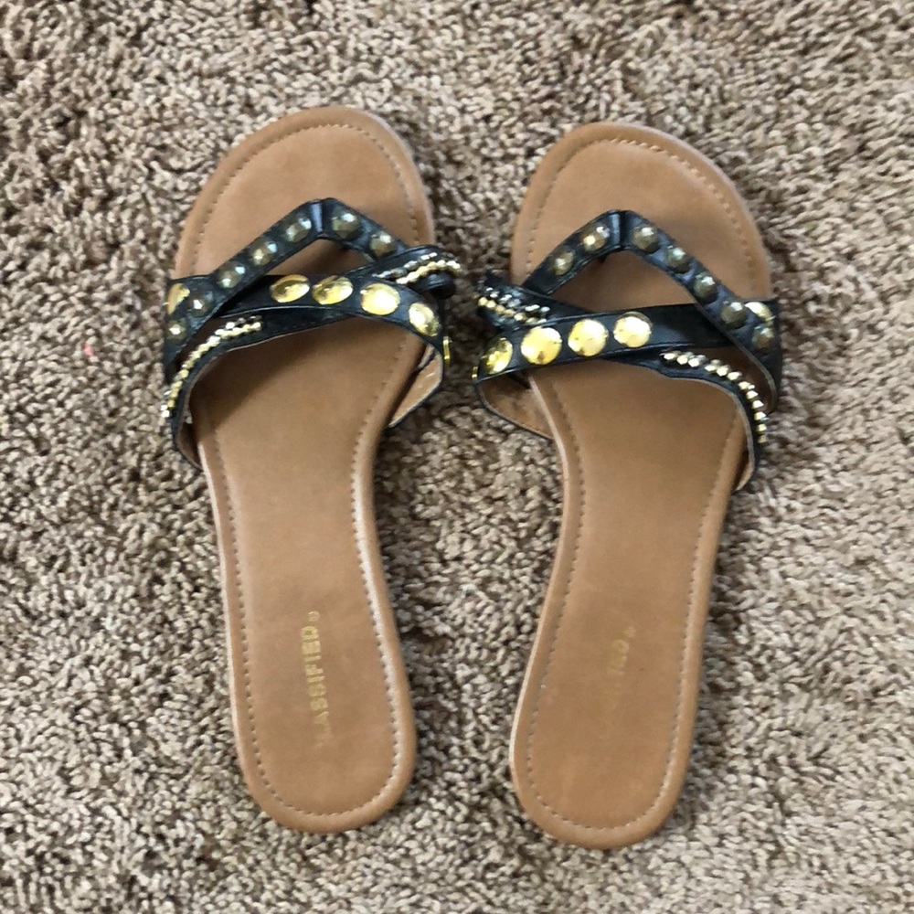 Black and brown sandals